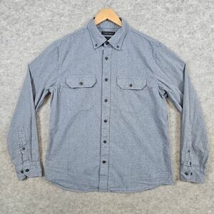 Banana‎ Republic Mens Standard Fit Button Down Shirt Mottled Blue-Gray Size M